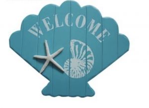 Welcome Sign with Starfish 